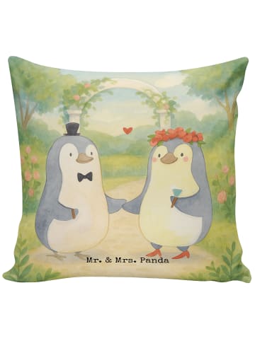 Mr. & Mrs. Panda Sofakissen 40x40 Hochzeit Pinguin Design ohne S... in Weiß