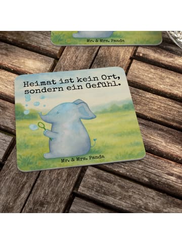 Mr. & Mrs. Panda Bierdeckel Elefant Seifenblasen Design mit Spruch in Weiß