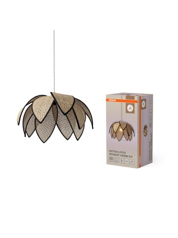 Osram Decor Rattan Lotus Pendelleuchte 480mm E27 Braun