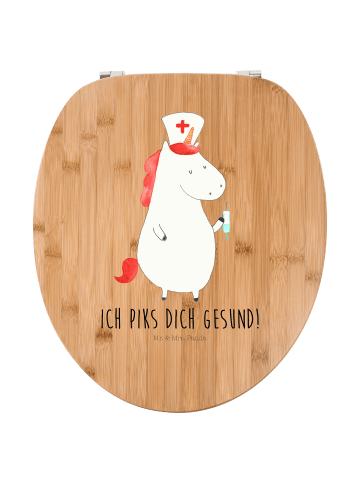 Mr. & Mrs. Panda Klodeckel Einhorn Krankenschwester mit Spruch in Braun