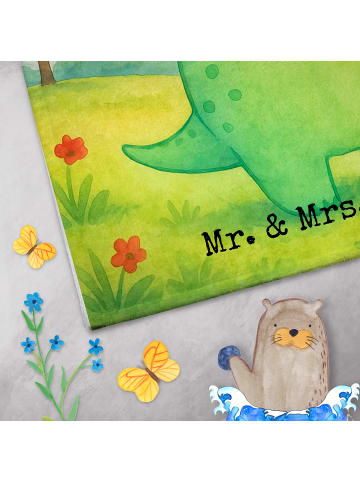 Mr. & Mrs. Panda Handtuch Schildkröte Luftballon Design mit Spruch in Weiß