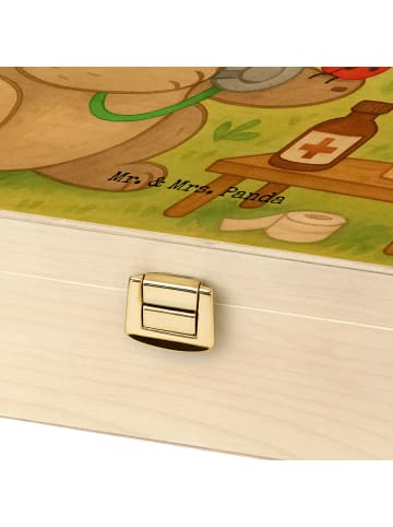 Mr. & Mrs. Panda Teebeutel-Box Bär Arzt Design mit Spruch in Weiß