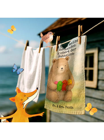 Mr. & Mrs. Panda Handtuch Bär Gefühl Design mit Spruch in Weiß