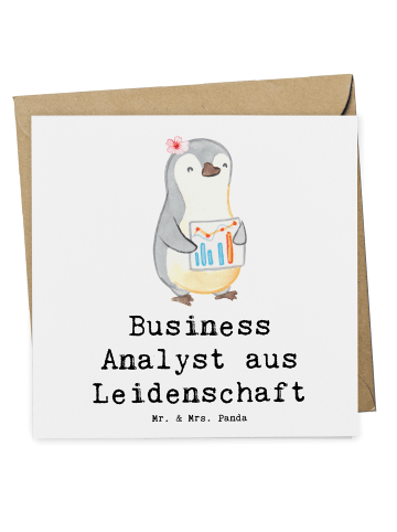 Mr. & Mrs. Panda Deluxe Karte Business Analyst Leidenschaft mit ... in Weiß