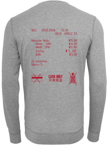 Mister Tee Pullover "Cash Only Crewneck" in Grau