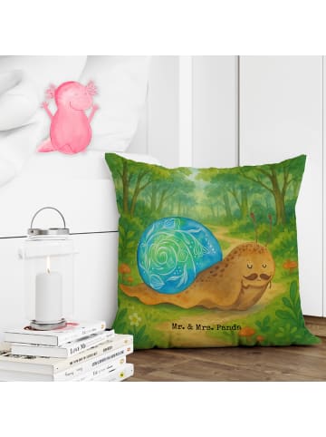 Mr. & Mrs. Panda kissen bedruckt Schnecke Sir Design ohne Spruch in Weiß