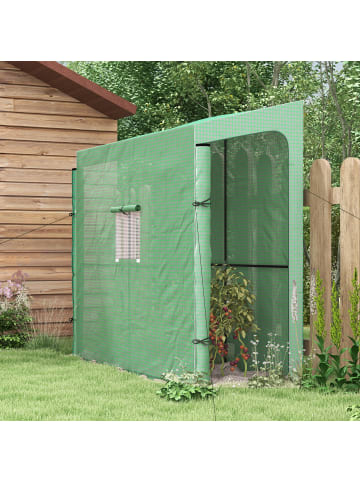 Outsunny Gewächshaus 200L x 80B x 200Hcm Grün