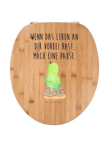 Mr. & Mrs. Panda WC Deckel Schildkröte Pause mit Spruch in Braun