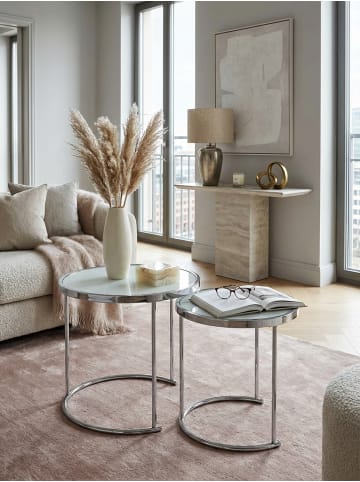 KADIMA DESIGN Beistelltisch 2er-Set | Milchglas, Edel, Modern, Design