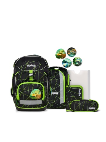 Ergobag Grundschulranzen PACK CyBär Race in Schwarz/Grün