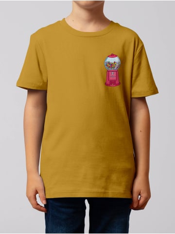 wat? Apparel T-Shirt Kaugummiautomat in Ocker