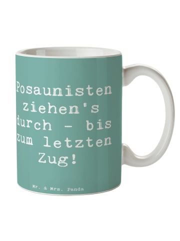 Mr. & Mrs. Panda Tasse Spruch Trombone Durchzieher mit Spruch in Meeresbrise