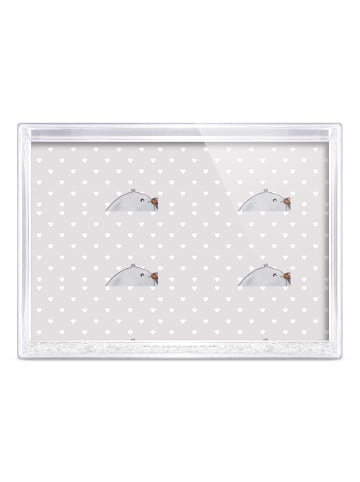 Mr. & Mrs. Panda Fotoaufsteller Turteltauben Liebe ohne Spruch in Grau Pastell