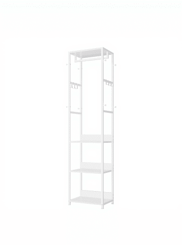 VASAGLE Garderobenständer Barnet in Weiß - (B)47 x (H)180 x (T)30.5 cm