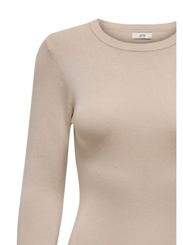 JACQUELINE de YONG Strickpullover Rundhals Langarm weicher Strick in Hellgrau
