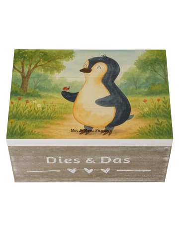 Mr. & Mrs. Panda Schatzkiste Pinguin Marienkäfer Design ohne Spruch in Weiß