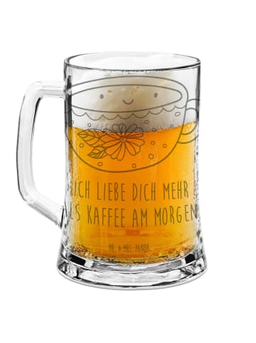 Mr. & Mrs. Panda Gravur Bierkrug Kaffee Tasse mit Spruch in Transparent