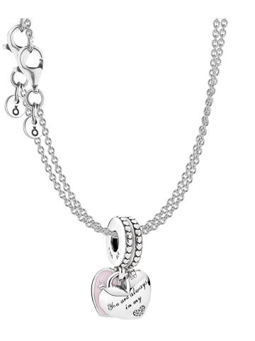 Pandora Damen-Kette Mutter & Tochter Herz Geschenkset Muttertag Silber