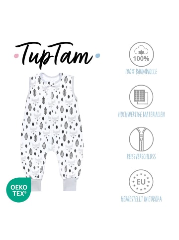 TupTam Babyschlafsack mit Beinen Unwattiert in schwarz/grau