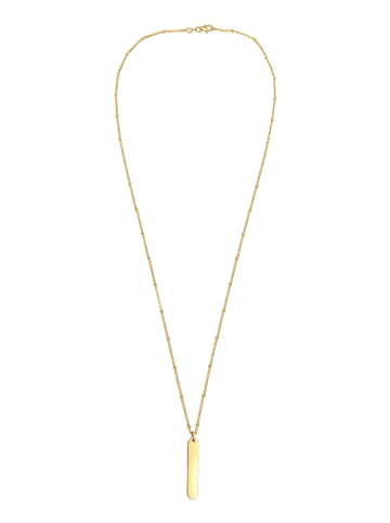 Elli Halskette 925 Sterling Silber Rechteck in Gold