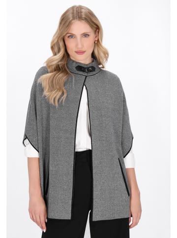 DreiMaster Women Poncho in black melange