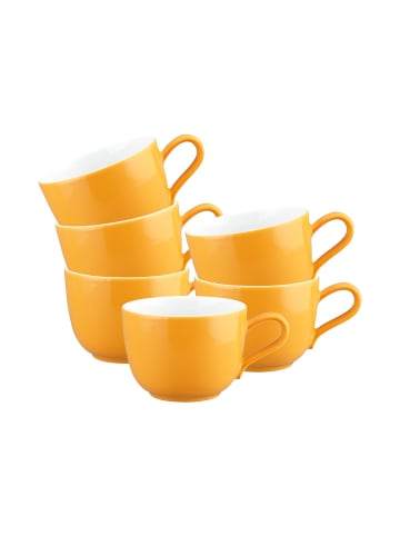 Seltmann Weiden 6er Set Kaffeetassen Liberty Pure Colors in 260 ml in Mango Orange