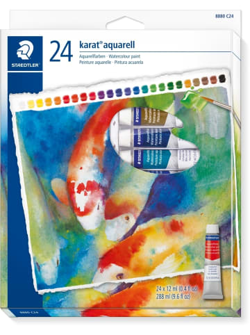 Staedtler Aquarellfarbkasten karat aquarell 24 Farben a12ml