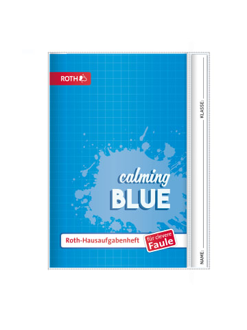 ROTH Hausaufgabenheft Unicolor für clevere Faule, Splash Blue in Blau