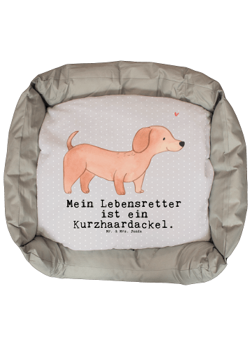 Mr. & Mrs. Panda Hundekissen Dackel Kurzhaardackel Lebensretter ... in Grau Pastell