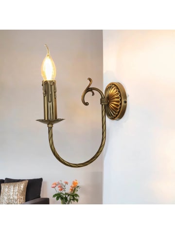 Licht-Erlebnisse Wandlampe (B)10 x (H)22.5 cm in Bronze hell glänzendBronze hell glänzend