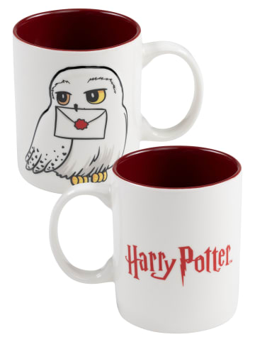 Harry Potter Harry Potter 3D Tasse Hedwig Kaffeetasse Becher Kaffeebecher 320 ml in rot/weiß