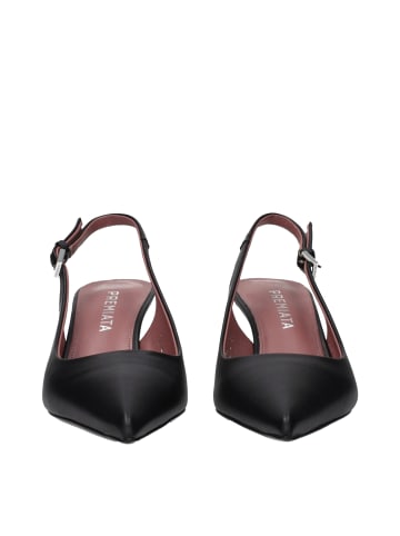 Premiata Schwarz Leder Plateau Pumps