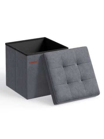 SONGMICS Sitzbank Minota in Schiefergrau - (B)38 x (H)38 x (T)38 cm