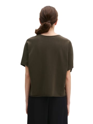 Marc O'Polo Kurzarm-Pullover loose in Mossy Earth
