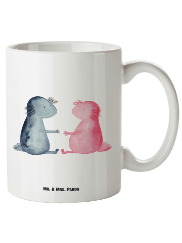 Mr. & Mrs. Panda XL Tasse Axolotl Liebe ohne Spruch in Weiß