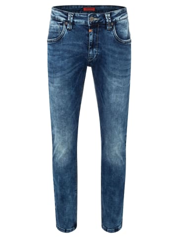 Timezone Slim Fit Jeans Stretch Denim Hose Stone Wash in Blau