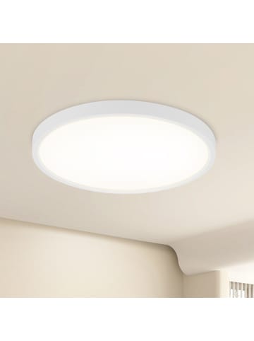 ZMH Deckenleuchte LED in weiß Ø18cm rund 4000K neutralweiß flach Flurlampe 15 W