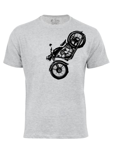 Cotton Prime® T-Shirt Vintage Motorcycle in grau