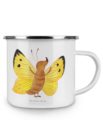 Mr. & Mrs. Panda Teetasse Schmetterling Zitronenfalter ohne Spruch in Weiß