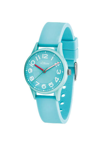 s.Oliver Armbanduhr Urban Color in hellblau