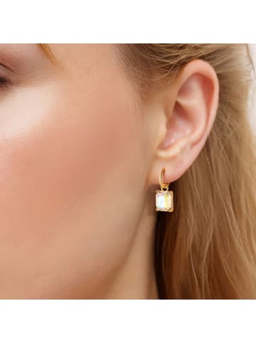 Yokoamii Ohrringe aus Messing mit Glas in gelbgold