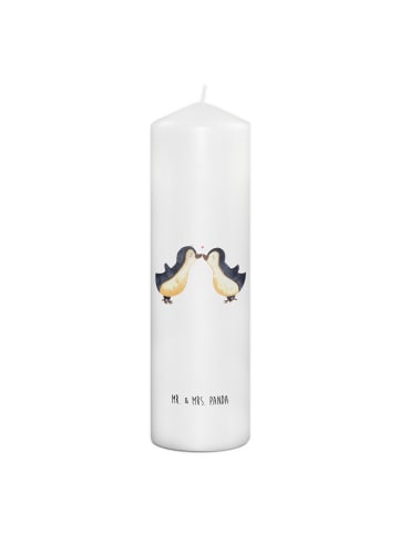 Mr. & Mrs. Panda Kerze Pinguin Liebe ohne Spruch in Weiß