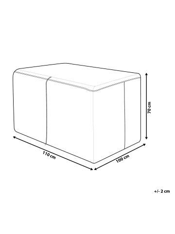 Beliani Regenschutzhülle CHUVA in Grau - (W) 110 x (H) 70 x (L) 100 cm