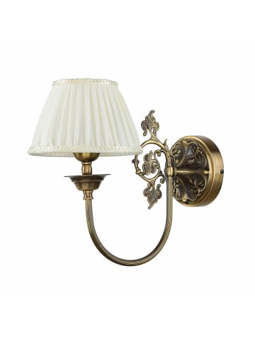 Licht-Erlebnisse Wandlampe (B)16 x (H)25 cm in Bronze hell glänzend Weiß