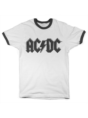 AC/DC T-Shirt "Black Logo Retro Ringer Tee" in Weiß