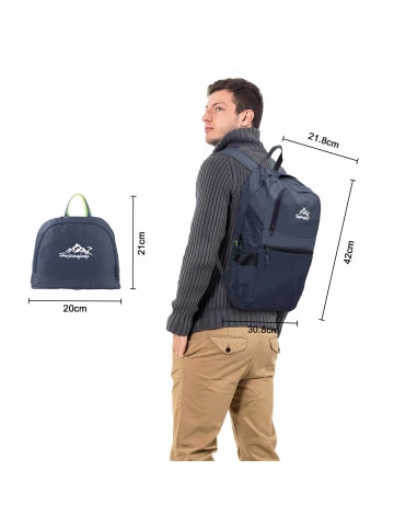 Intirilife Faltbarer Rucksack - 36L in Dunkelblau