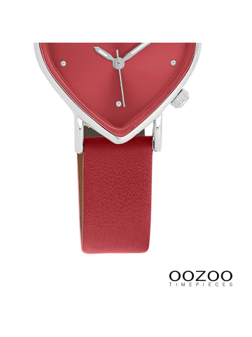 Oozoo Analog-Armbanduhr OOZOO Timepieces rot extra groß (ca. 28x29mm)