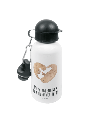 Mr. & Mrs. Panda Kindertrinkflasche Otter Valentine mit Spruch in Weiß