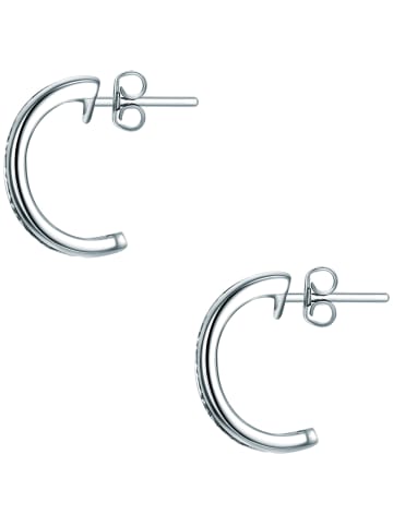 Rafaela Donata Halbcreolen aus Sterling Silber mit Zirkonia in silber