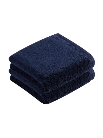 Vossen 2er Pack Handtuch in marine blau